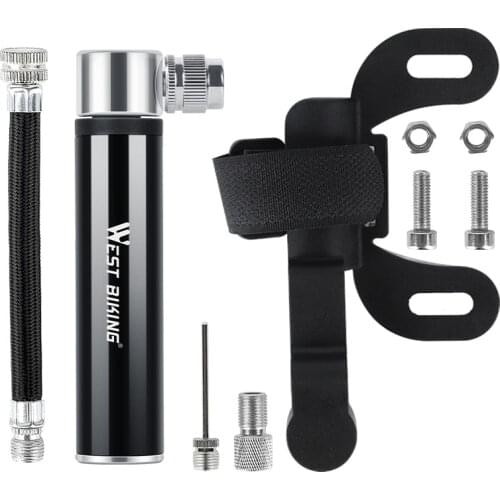 Hand Mini Bicycle Pump Tire Air Inflator Schrader Presta Valve Ball Needle Hose MTB Accessories Portable Bike Portable Pump