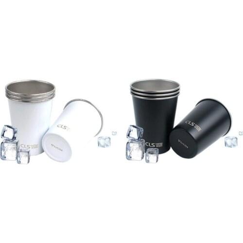 Stainless Steel Shot Glass Cup Drinking Wine Glasses Tumblers Water Cold Drink Cups For Camping Portable Coffee Wine Cup