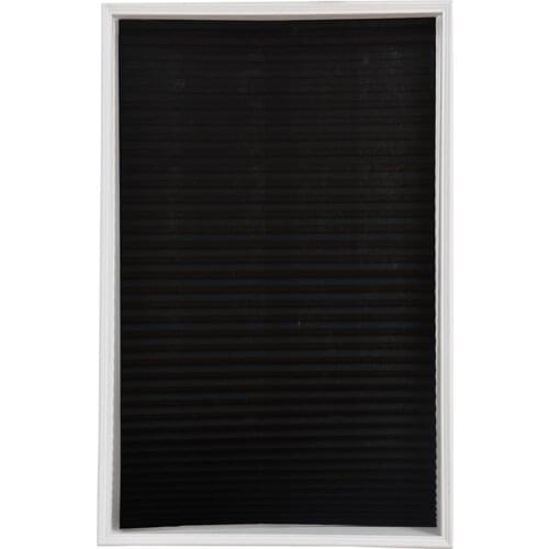 Blackout Pleated Window Shades Window Blind Blackout Light Block Cordless Black 35"X59"