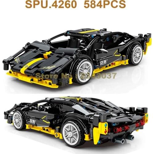 Sy8154 584pcs Technology Racing Car Sportscar Supercar Pull Back Building Blocks Toy