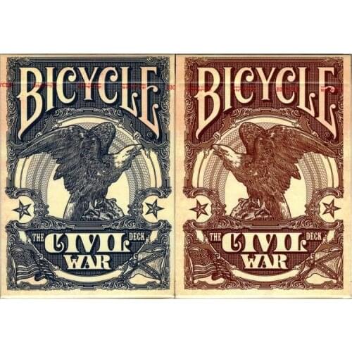 Bicycle Civil War Playing Cards Brown/Blue USPCC Deck Poker Size Magic Card Games Magic Tricks Props for Migician
