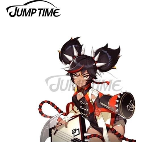 Jump Time 13 x 9cm Xinyan Peeker Genshin Impact Car Stickers Scratch-proof Window Personality Decal Graphics for Vehicle Bumper