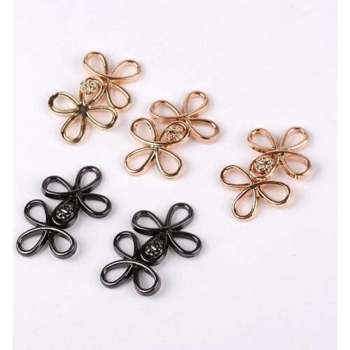 Retro clothing shawl alloy buckle female men and women stand collar waist buckle button clothing accessories