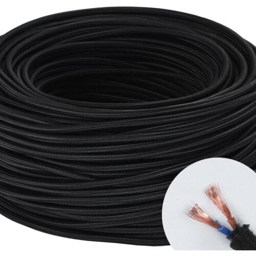 10M Fabric Cable Cord Vintage Pendant Light Electrical Wire Twist Braided Retro Textile Electric Wire lamp Woven Braided Cables