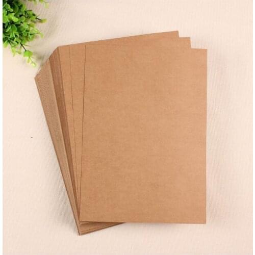 21*29.7cm A4 Brown Kraft Paper 120gsm, 100 sheets blank kraft paper A4