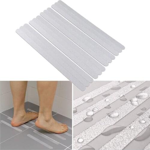 24/12/6 Pcs Clear Anti-Slip Strips Shower Stickers Bath Safety Strips Bathtubs Showers Stairs Floors Non Slip Strips Stickers