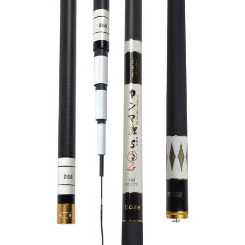 3.6m-7.2m Carbon Fishing Rod Short Section Angeln Olta Taiwan Fishing Peche Ultra Light Super Hard Hand Poles Vara De Pesca