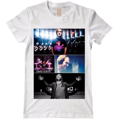 4 styles White David guetta Brand Dubstep men DJ master shirt mma print Cotton Music fitness Ropa Mujer camisetas hombre hip hop