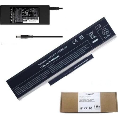 4400mAh L10P6Y21 L09M6Y23 Laptop Battery + 20V 4.5A AC Charger for LENOVO E43 E43G E46 K46 E46A K46A E46L E46G L09M6D21 L09P6D21