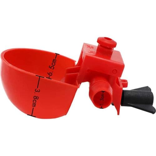 5pcs Red Chicken Drinker Drinking Cups for Chickens Quail Chicken Waterer Bowl Automatic Poultry Coop Feeder water Drinking Cups