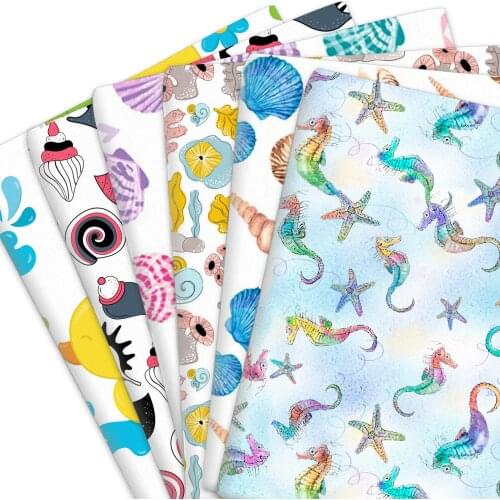 50*145cm Seaweed Stone Ocean 100% Pure Polyester Cotton Material Patchwork Sewing Quilting Fabrics Quilt Needlework DIY Cloth