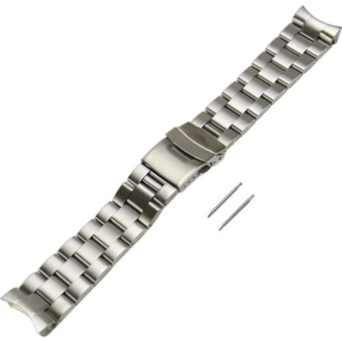 316L Stainless Steel 22mm Solid Curved End Watch Strap Band Bracelet Fit For Seiko SKX007 SKX009 7002 Watch