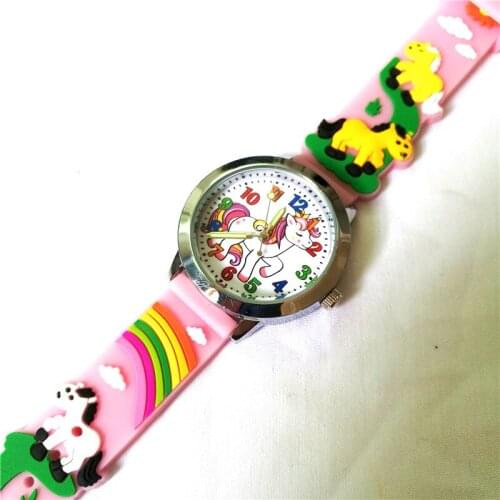 3D Children Cartoon Watches Quartz Beautiful Cute Pony Mini Baby Kids Watch Boys Girls Xmas Gift Clock Relogio Infantil