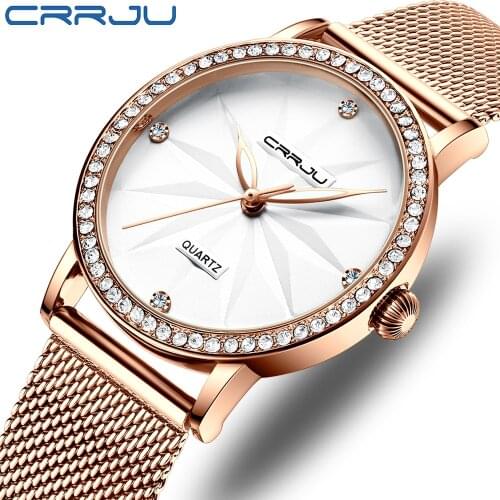 Womens Steel Mesh Watch,Ultra Thin Watch for Ladies,Waterproof Watch,Watch with Rose Gold Mesh,Fashion Watch,Lady Luxury Watch