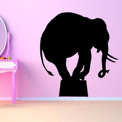 Circus Elephant Poster Wall Stickers for Nursery Kids Room Wallpaper Home Decoration Vinyl Wall Decals Bedroom Murals YY197