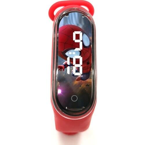 Marvel Childrens digital watch Spiderman iron Man LED Electronics Casual sports watch Silicone Childrens Watch Watch Bracelet