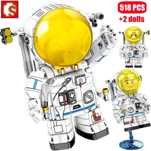 SEMBO Space Rocket Astronaut Action Figure Assemblage Building Blocks Ideas Adventure Spaceman Bricks Toys For Kid Holiday Gifts