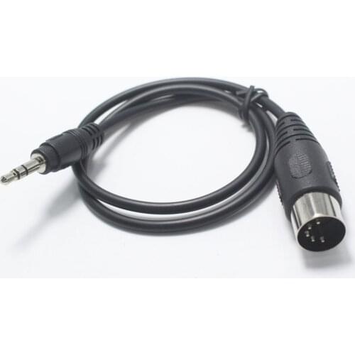 EClyxun 1pcs Din 5 Pin / 7Pin Din MIDI Male Plug To 3.5mm 3 Pole Male Stereo Plug with 50cm Audio Cable for PC