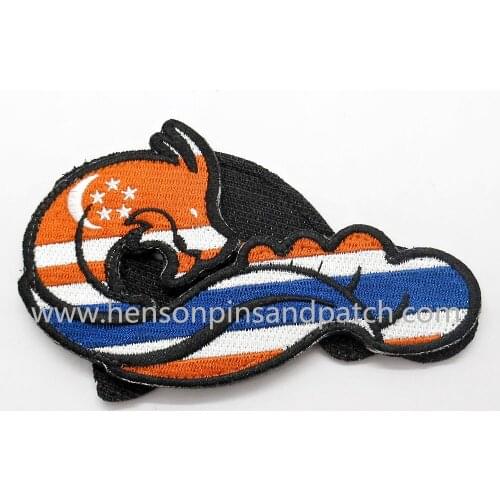 Customized iron on flag embroidery cloth patches
