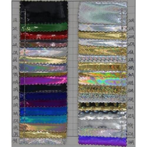 PU leather laser mirror synthetic laser wire pattern shoes handbag decoration leather fabric laser dot holographic rainbow