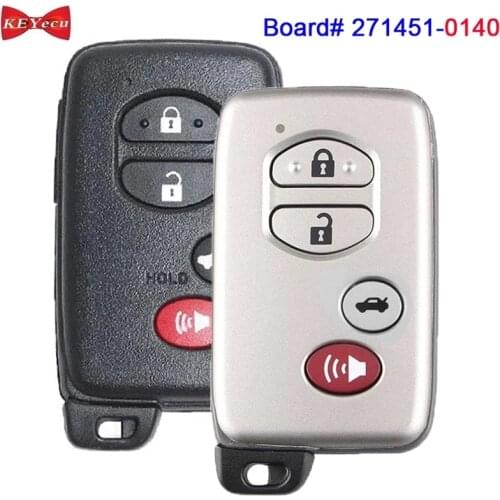 KEYECU for Toyota Avalon Camry 2007 2008 2009 Smart Keyless Remote Key Fob 271451-0140 HYQ14AAB 89904-06041 89904-33181