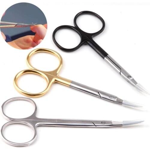 Manicure Scissors Cuticle Cut Curved Tip Stainless Steel Pedicure Scissors Nail Dead Skin Remover Nail Clipper Salon Nail Tool