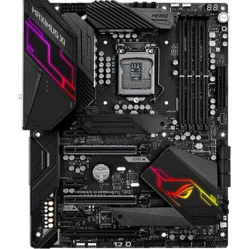 Used ASUS ROG ROG MAXIMUS XI HERO (WI-FI) M11H motherboard DDR4 LGA 1151 USB2.0 USB3.1 HDMI 64GB Desktop original motherborad