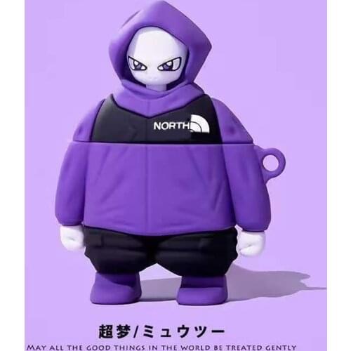 Fashion Brand Down jacket cartoon Majin Bou Model Earphone Case for AirPods1 2 pro Headphone Charger box Cover Protective Shell