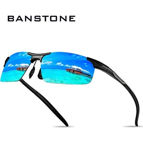 BANSTONE Driving Polaroid Sun Glasses Mens Sports Sunglasses Men Polarized Driver Retro UV400 Anti-glare Goggles