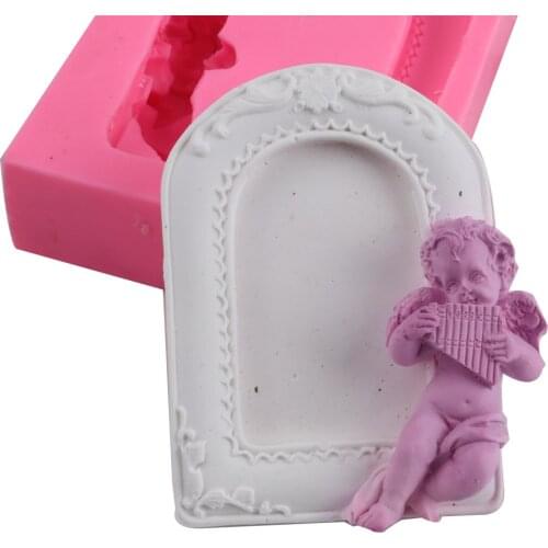 Music Angel Cake Silicone Molds Fondant Chocolate Sugarcraft Cake Decorating Tools Photo Frame Aromatherapy Gypsum Plaster Molds