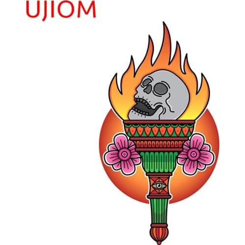 UJIOM Skull Wall Stickers Bedroom Accessories Living Room Decoration Moisture Proof Wall Decals Wallpaper Bathroom Decor Poster