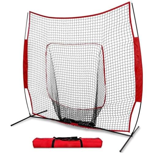 Portable 7*7 Feet Baseball Softball Practice Net Durable Rebound Training Baffle Net Children Baseball Exercise Sport Accessory