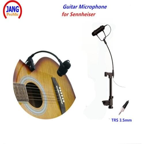 Professional Guitar Microphone Condenser Instrument Bass Microfone for Sennheiser Wireless Mic System 3.5mm Screw Jack Mikrofon