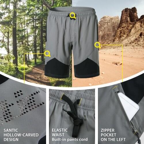 Santic Mountain Bicycle Short Cycling Downhill Shorts Outdoor Sports Loose Fit Riding Road MTB Asian size