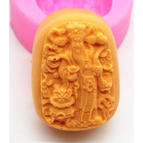 Silicone soap mold Fortuna Buddha shape fondant cake chocolate mold ice mould resin clay craft mold