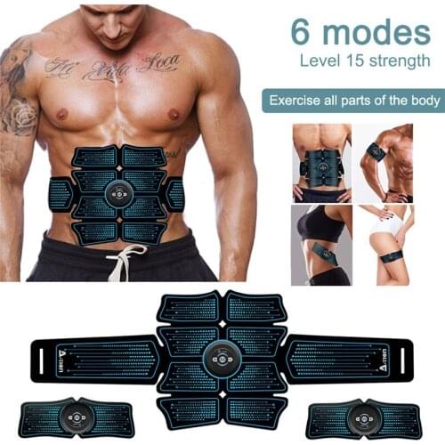 Abdominal Muscle Stimulator Trainer EMS Abs Fitness Equipment Training Gear Muscles Electrostimulator Toner Exercise At Home Gym