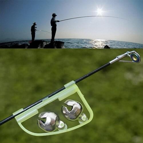 2Pcs Outdoor LED Bright Light Night Fishing Bite Sound Alarm Accessory Fish Float Twin Bell Fishing Tackle
