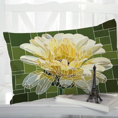 1pc Pillow cover Pillow case Luxury Bedding Pillowcase Pillowcovers decorative 50x70 Customizable size 3D Print Flowers yellow