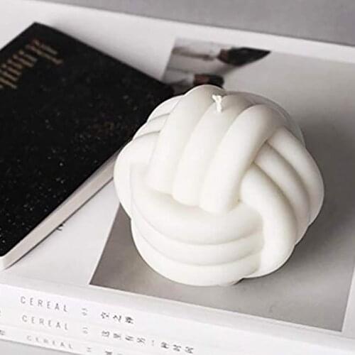 3d Candle Making Supplies Yarn Ball Candle Silicone Mold Gypsum Chocolate Coarse Yarn Rope Knotted Aroma Candle Mold Cake Mold