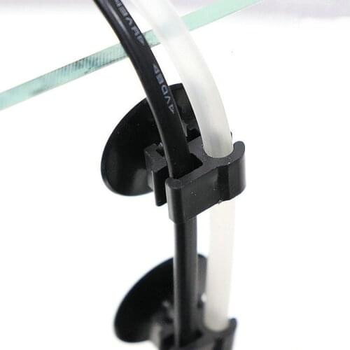 5pcs Black Aquarium Suction Cup Clip Oxygen Tube Power Cord Buckle Fish Tank Wire Finisher Hose Pump Aquarium Sucker