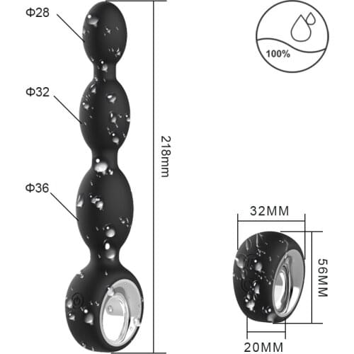 New 12 Frequency Vibration Prostate Massager Male And Female Sex Toys Anal Plug Anal Beads Sex Toys Rechargeable Vibrator