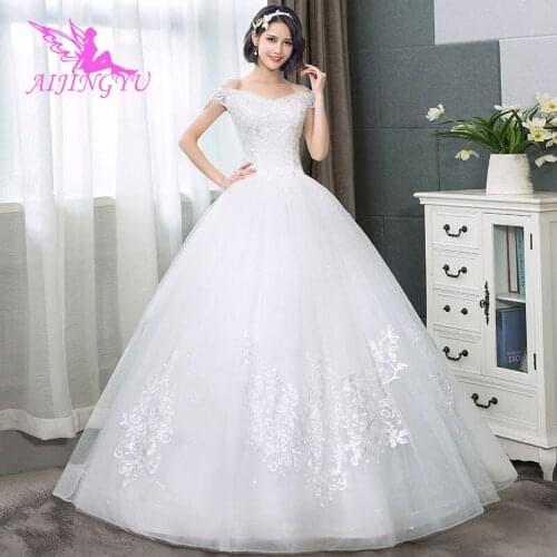 AIJINGYU White Ballroom Dresses Luxury Ball Special Occasion Lades Women Modest Gown Finder Wedding Dress Online Store