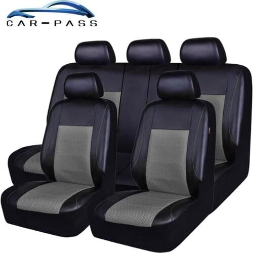 Car-pass Car Seat Cover Universal Leather New Luxury PU Auto Seat Covers Waterproof car interiors Protector