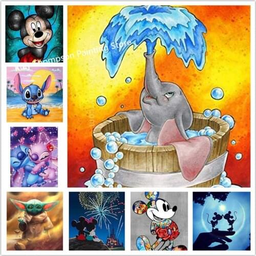 Dumbo Diamond Painting Disney Full Dril Custom Diamond Embroidery Painting Mosaic Decorate Yoda Rhinestones Gifts Needlework