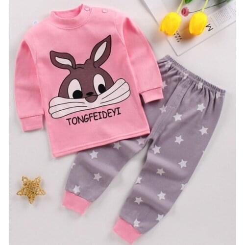 Baby Clothes Set Winter Cotton Newborn Baby Boys Girls Clothes 2PCS Baby Pajamas Unisex Kids Clothing Sets 0-2year