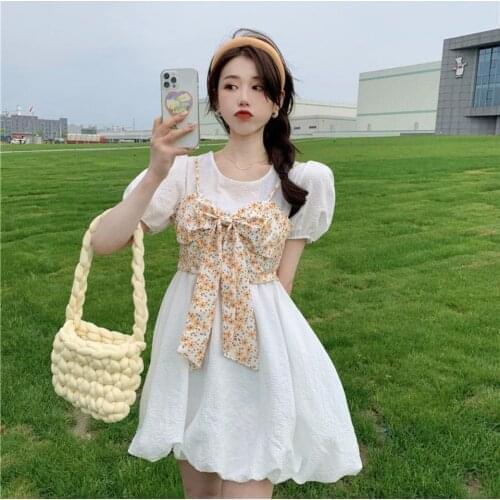 Princess Costume Meisjes Kleding White 2021 Summer Kids Teenage Girls Dresses 12 14 Years Old