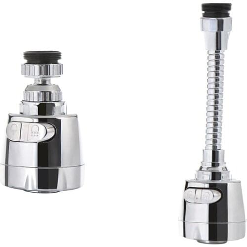 360 Degree Rotate Hose Tap Flexible Aerator Faucet Nozzle Filter Rotatable Water Saving Faucet Adapter Nozzle Filter Connector