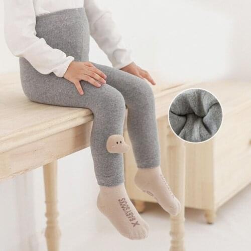 New autumn winter children kids baby leggings cotton thicken warm cute doll casual fashion toddler boys leggings girls pants