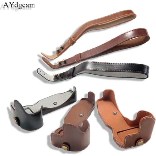 New Pu Leather Camera Case Bag Half Body For Nikon Z7 Z6 Camera Wrist strap Professional bottom cover