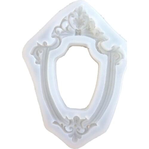 New European photo frame silica gel mold turning sugar and dropping glue soft pottery clay car decoration modeling tool